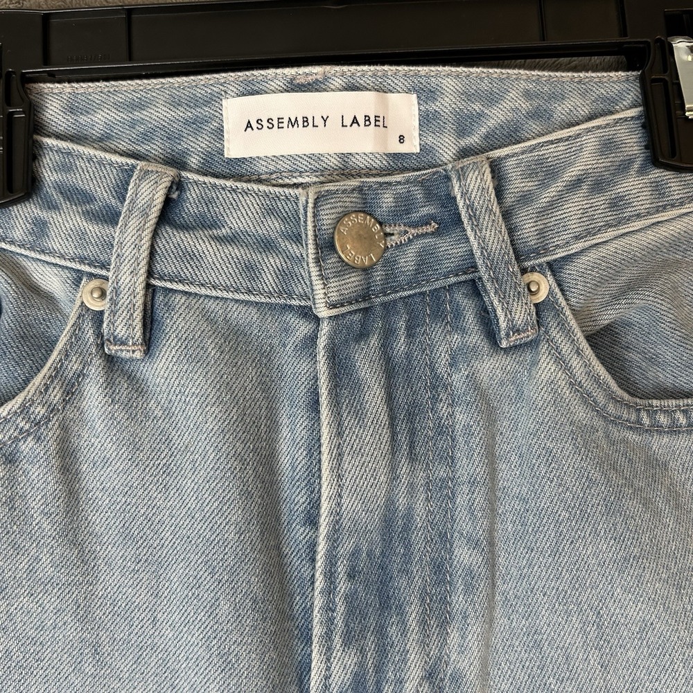 Assembly Label Jeans Straight Relaxed Fit Blue Denim Jeans Women's Size 8 - Picture 5 of 16